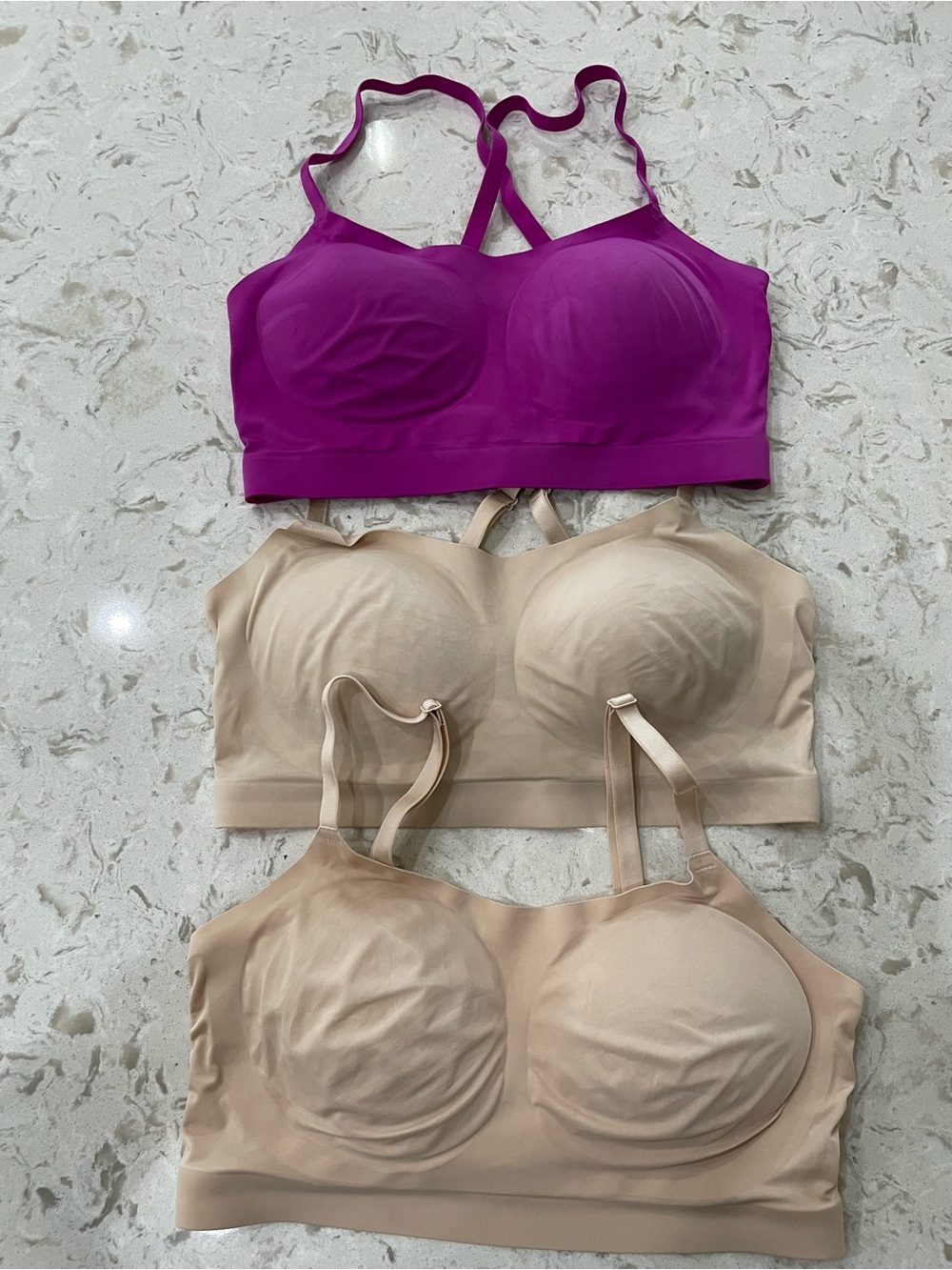 Set of Three Soma Enbliss Luxe Adjustable Bralette size Large